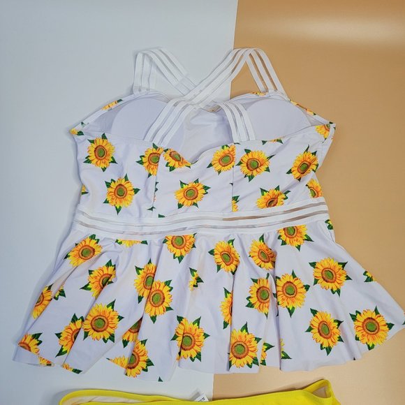 GEMAN Women's Retro High Waisted Bathing Suit Printed Two Pieces size XX-L NEW - Picture 10 of 16